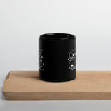 Skull Halloween Graphic Black Glossy Mug