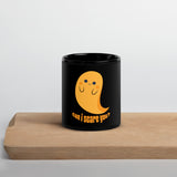"Can I Scare You?" Graphic Design Black Glossy Mug
