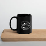 Skull Halloween Graphic Black Glossy Mug