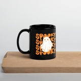 Spooky Halloween Graphic Black Glossy Mug
