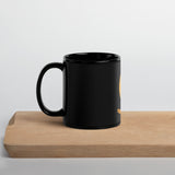 "Can I Scare You?" Graphic Design Black Glossy Mug