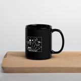 Skull Halloween Graphic Black Glossy Mug