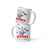 Spooky Season Halloween Graphic White Glossy Mug