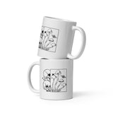 Skull Halloween Graphic White Glossy Mug